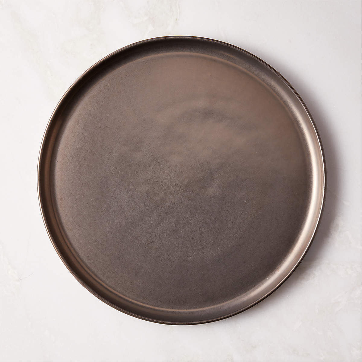 Drift Modern Bronze Dinner Plate + Reviews CB2
