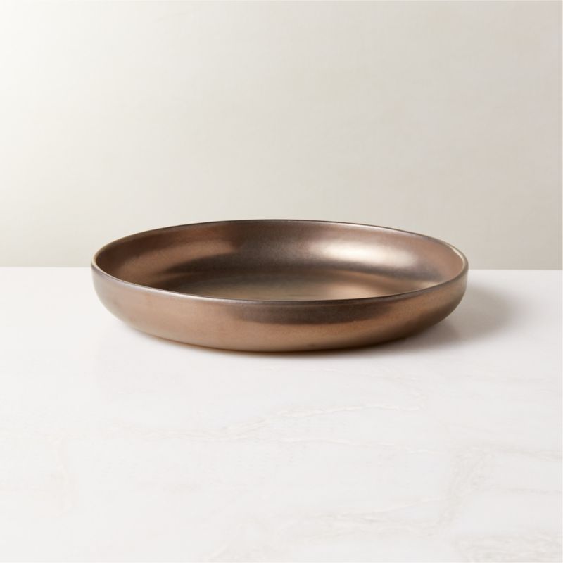 View Drift Bronze Pasta Bowl with Reactive Glaze details
