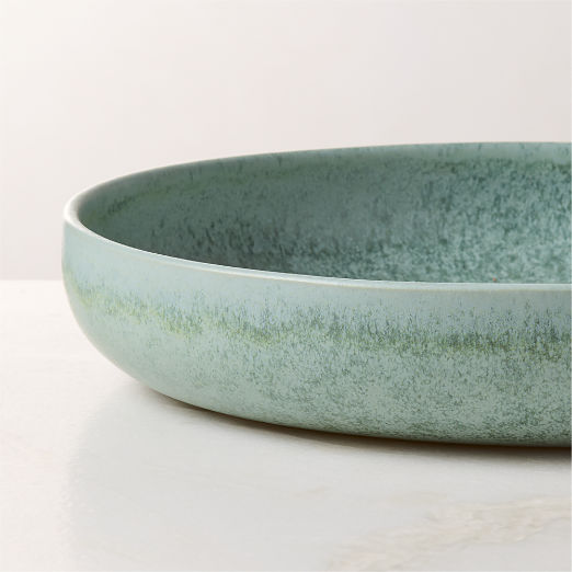 Drift Light Teal Pasta Bowls with Reactive Glaze Set of 6