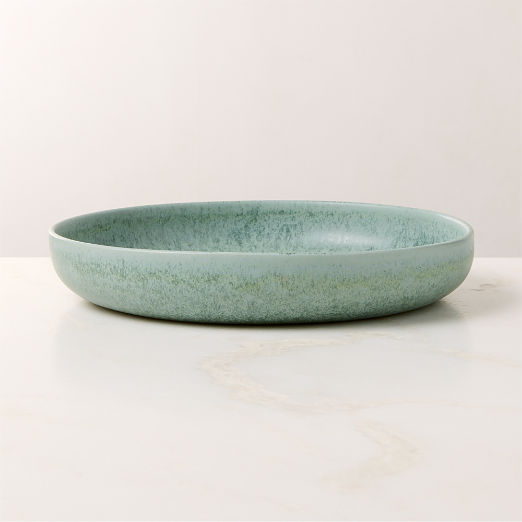 Drift Light Teal Pasta Bowl with Reactive Glaze