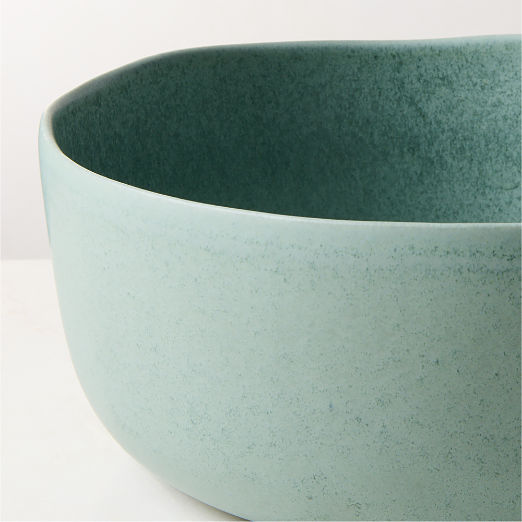 Drift Light Teal Serving Bowl with Reactive Glaze