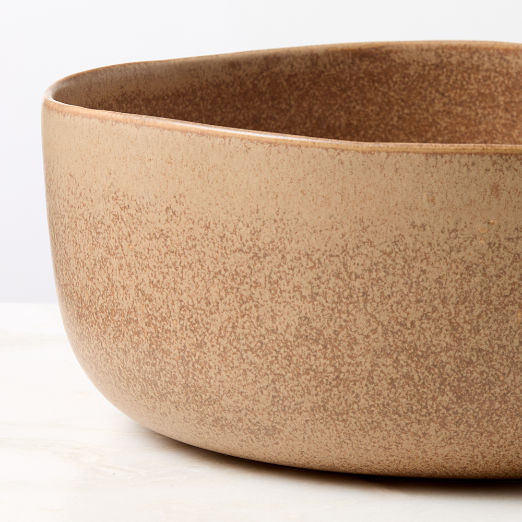 Drift Tan Serving Bowl with Reactive Glaze