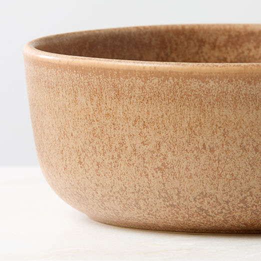 Drift Tan Soup Bowl with Reactive Glaze