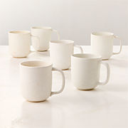Cast Reactive Glaze Black Mugs 12oz Set of 6