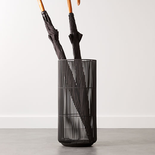 Drizzle Black Umbrella Stand