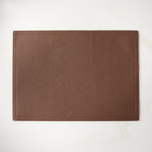 Dark Brown Faux Leather Placemat