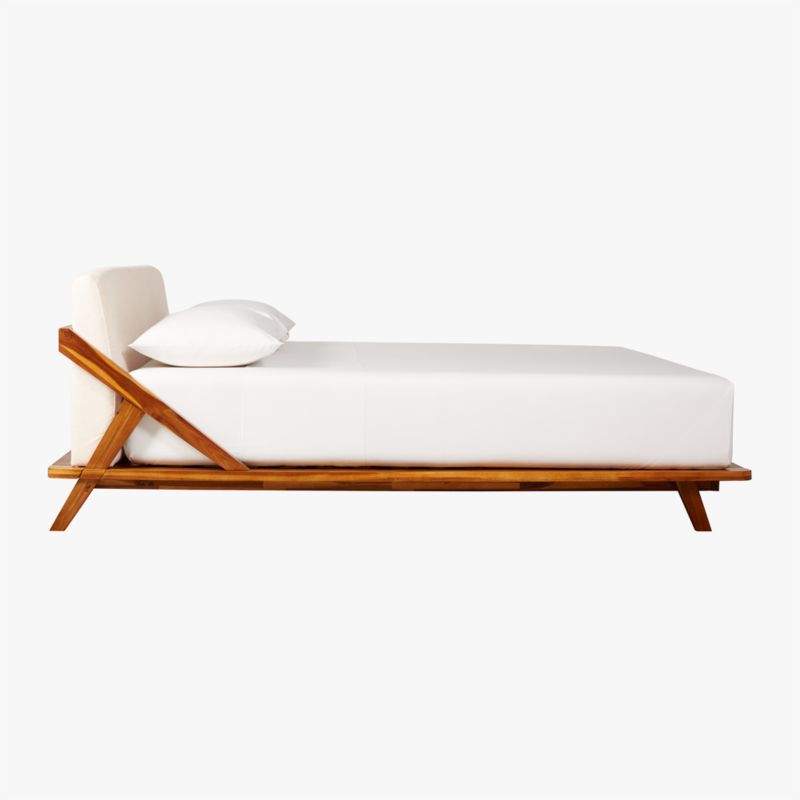 Drommen Acacia Wood Platform King Bed - image 5 of 10