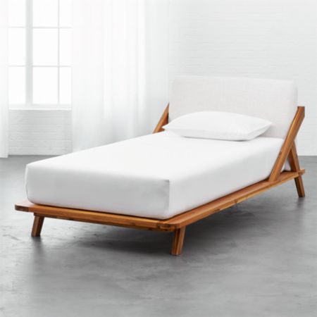 Drommen Wood Twin Bed Reviews Cb2