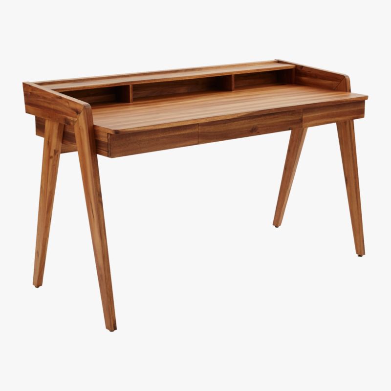 View Drommen 3- Drawer Wood Desk - image 5 of 9