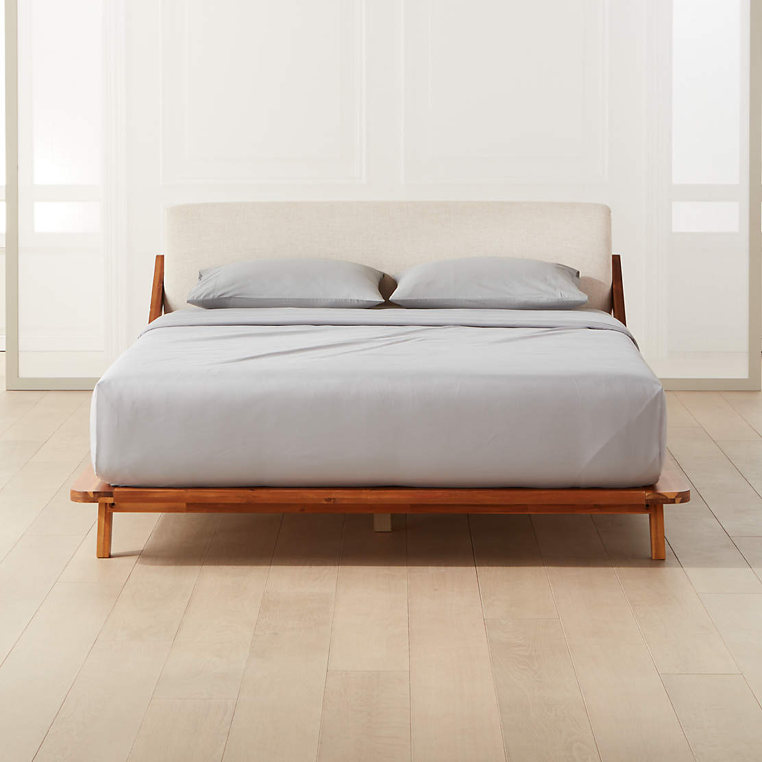 Diana Camel Brown Boucle Queen Bed + Reviews | CB2 Canada