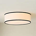 Drum Flush Mount Light with Black Trim 19.75"