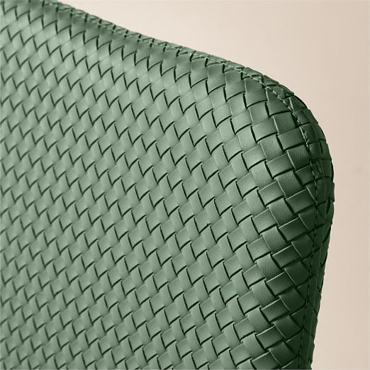 Duke Green Vegan Leather Armless Dining Chair