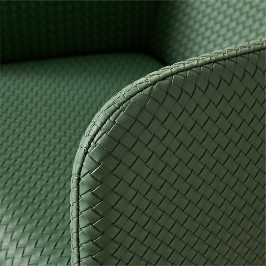 Duke Green Vegan Leather Dining Armchair