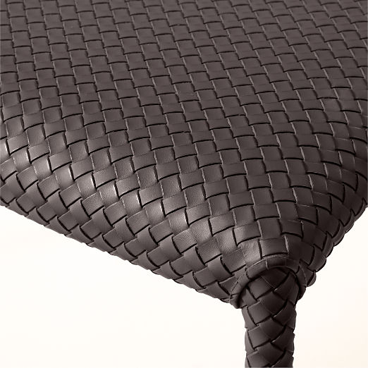 Duke Sienna Brown Vegan Leather Armless Dining Chair Set of 4