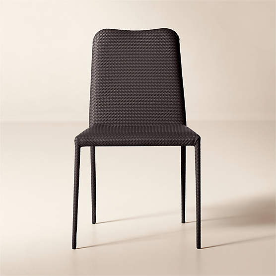 Duke Sienna Brown Vegan Leather Armless Dining Chair