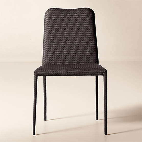 Duke Sienna Brown Vegan Leather Armless Dining Chair