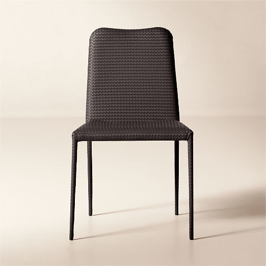 Duke Sienna Brown Vegan Leather Armless Dining Chair