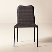 Duke Oxblood Vegan Leather Armless Dining Chair Set of 4