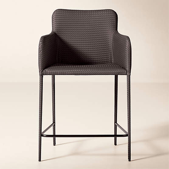 Duke Sienna Brown Vegan Leather Counter Stool