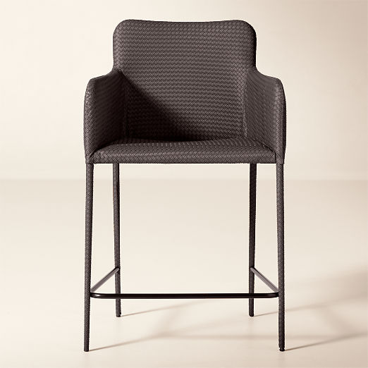 Duke Sienna Brown Vegan Leather Counter Stool