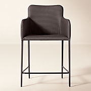 Duke Oxblood Vegan Leather Counter Stool
