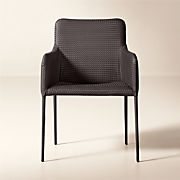 Duke Oxblood Vegan Leather Dining Armchair