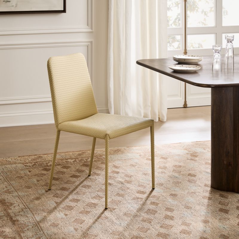 Duke Warm White Vegan Leather Armless Dining Chair - image 3 of 9