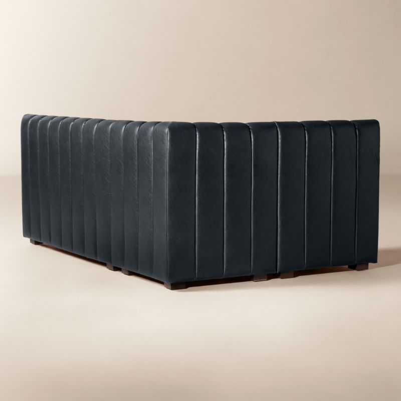 Duncan Black Leather Single L-Shaped Loveseat Dining Banquette - image 4 of 8