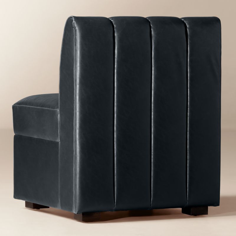 Duncan Black Leather Single Dining Banquette - image 4 of 8