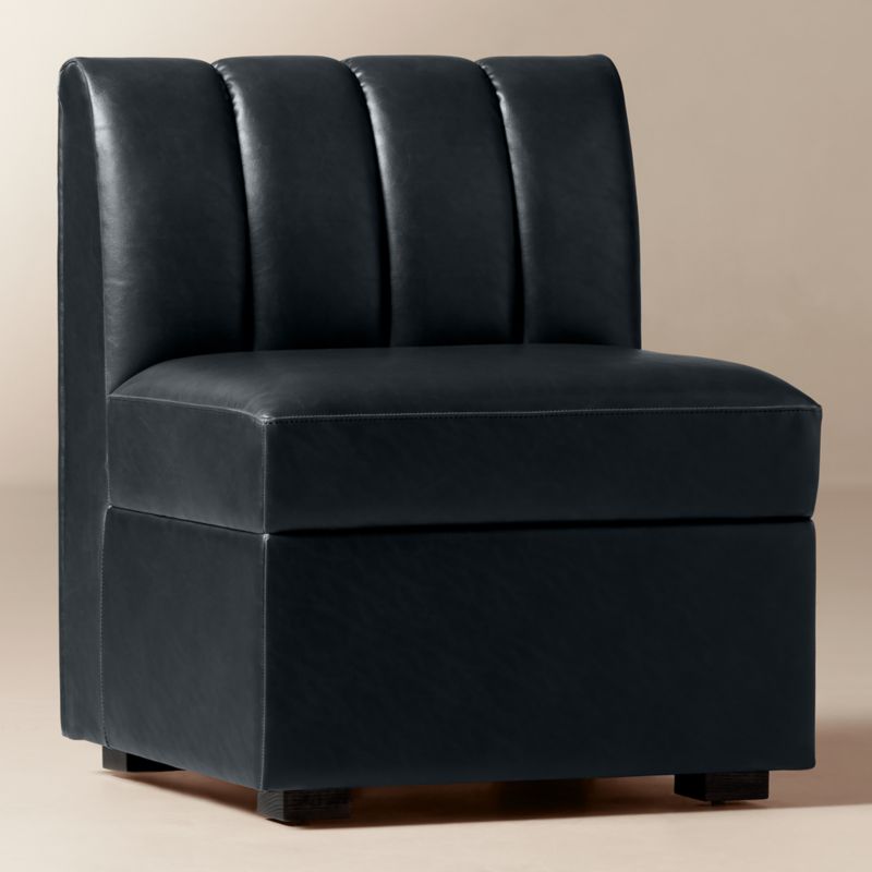 Duncan Black Leather Single Dining Banquette - image 2 of 8