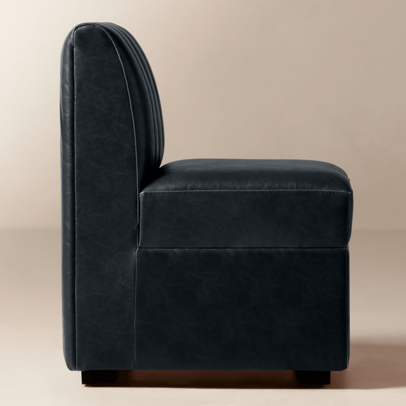 Duncan Black Leather Single Dining Banquette - image 3 of 8