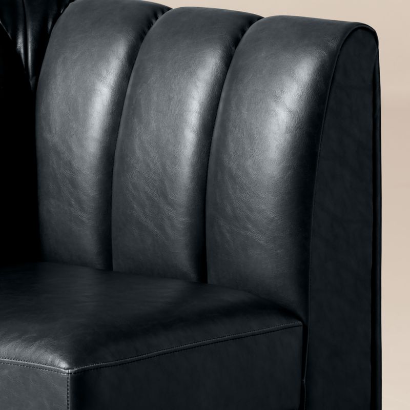 Duncan Black Leather Corner Dining Banquette - image 5 of 8