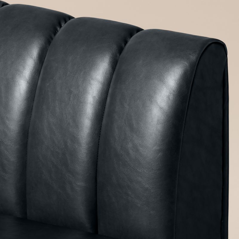 Duncan Black Leather Corner Dining Banquette - image 6 of 8