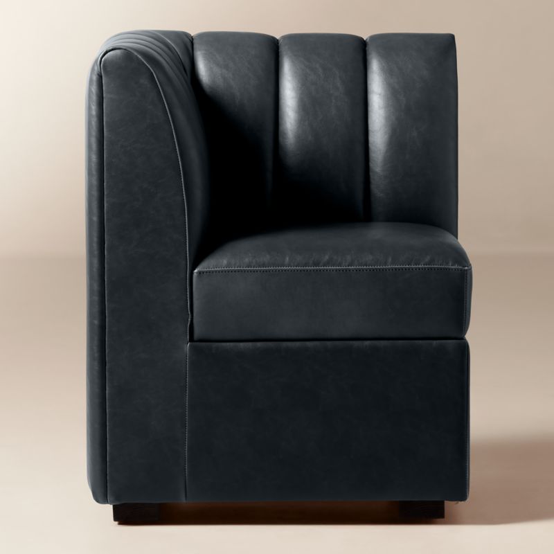 Duncan Black Leather Corner Dining Banquette - image 3 of 8