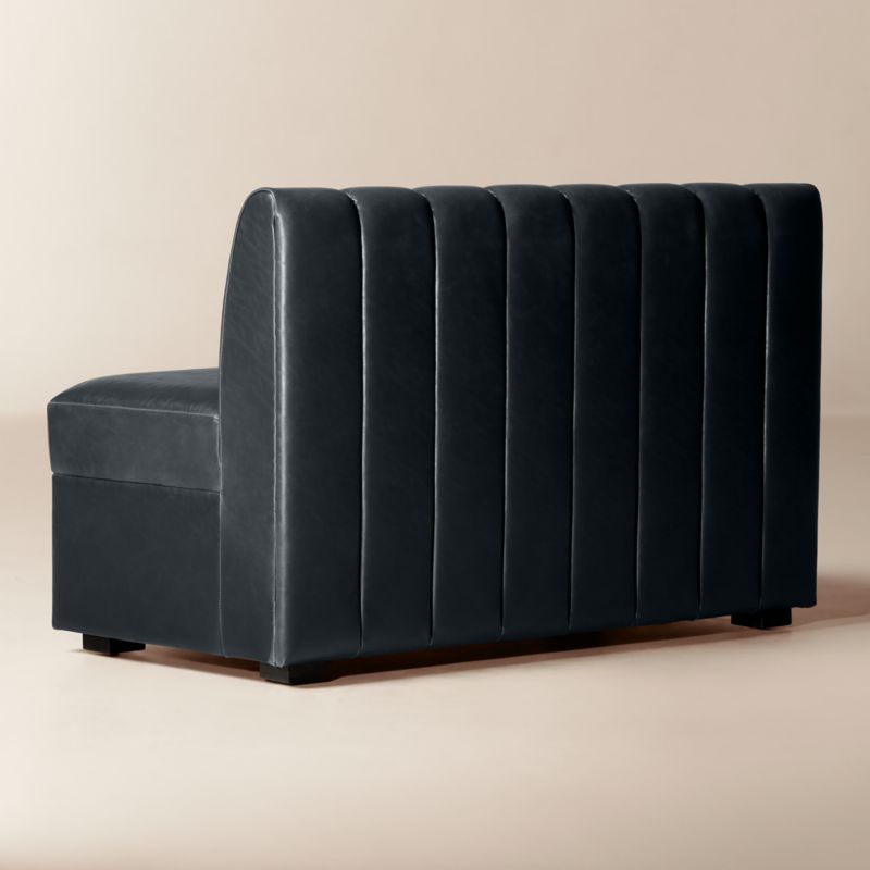 Duncan Black Leather Dining Banquette Bench - image 4 of 8