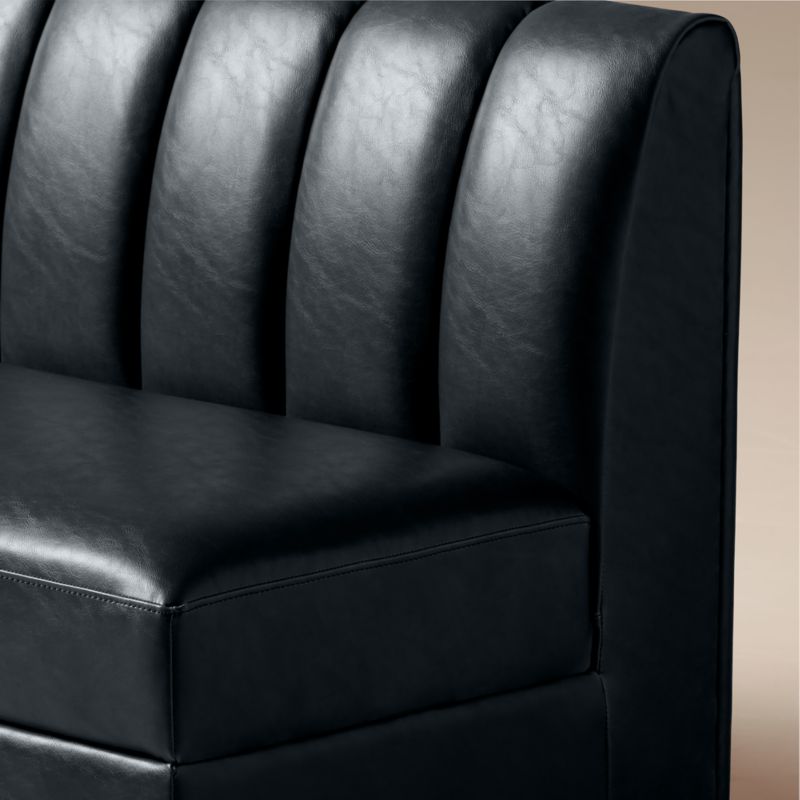 Duncan Black Leather Dining Banquette Bench - image 5 of 8