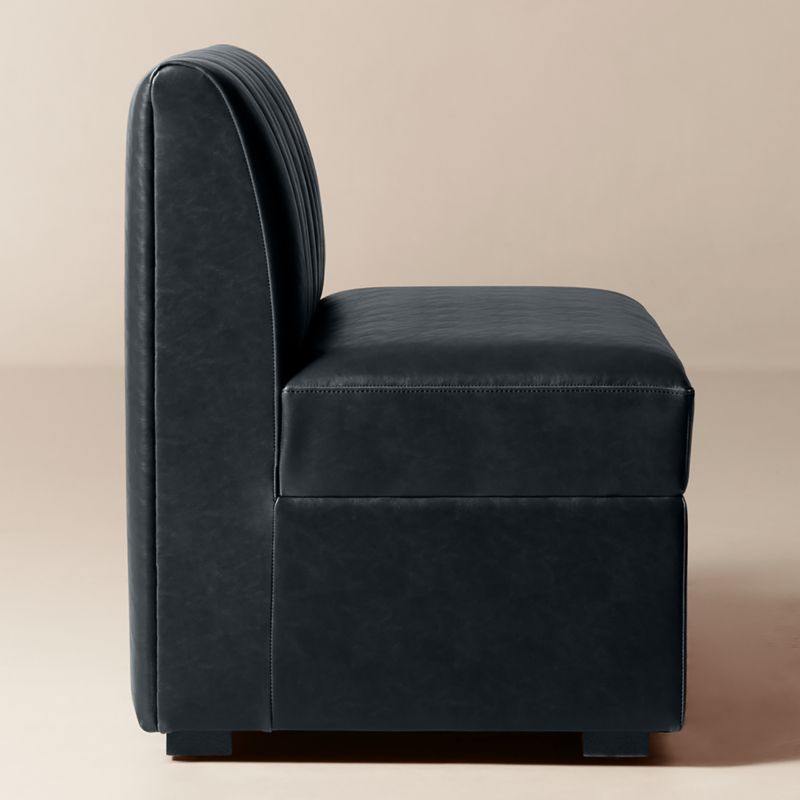 Duncan Black Leather Dining Banquette Bench - image 3 of 8