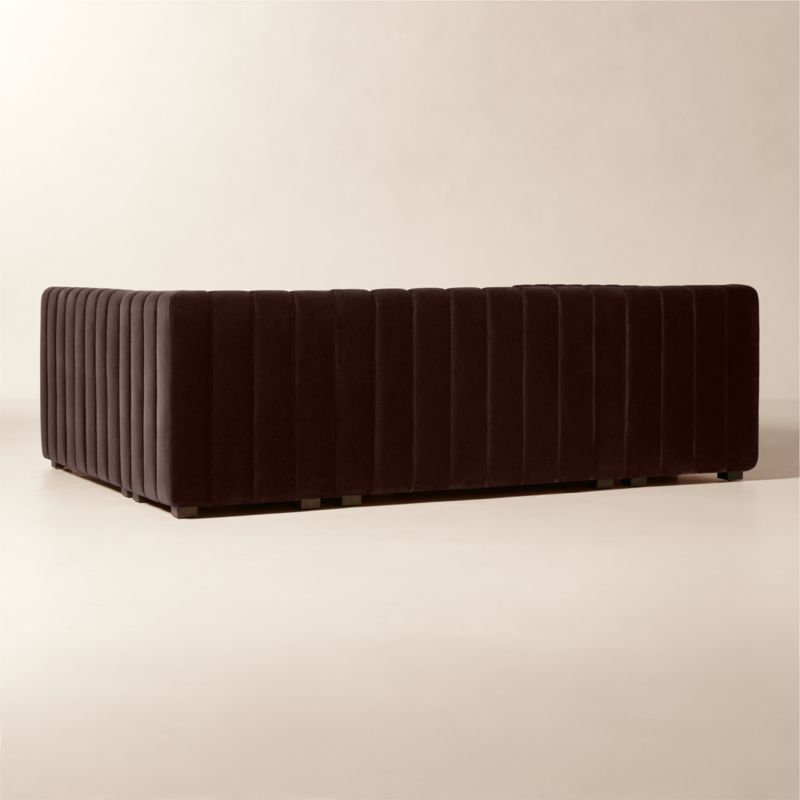 Duncan Dark Brown Velvet U-Shaped Dining Banquette - image 4 of 10