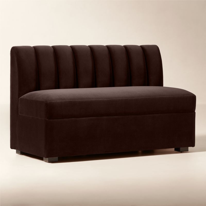 Duncan Dark Brown Velvet Dining Banquette Bench - image 2 of 10