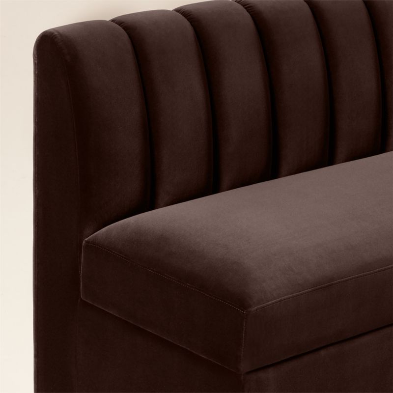 Duncan Dark Brown Velvet Dining Banquette Bench - image 6 of 10