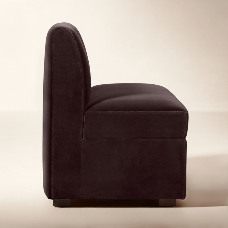 Duncan Dark Brown Velvet Dining Banquette Bench - image 3 of 10