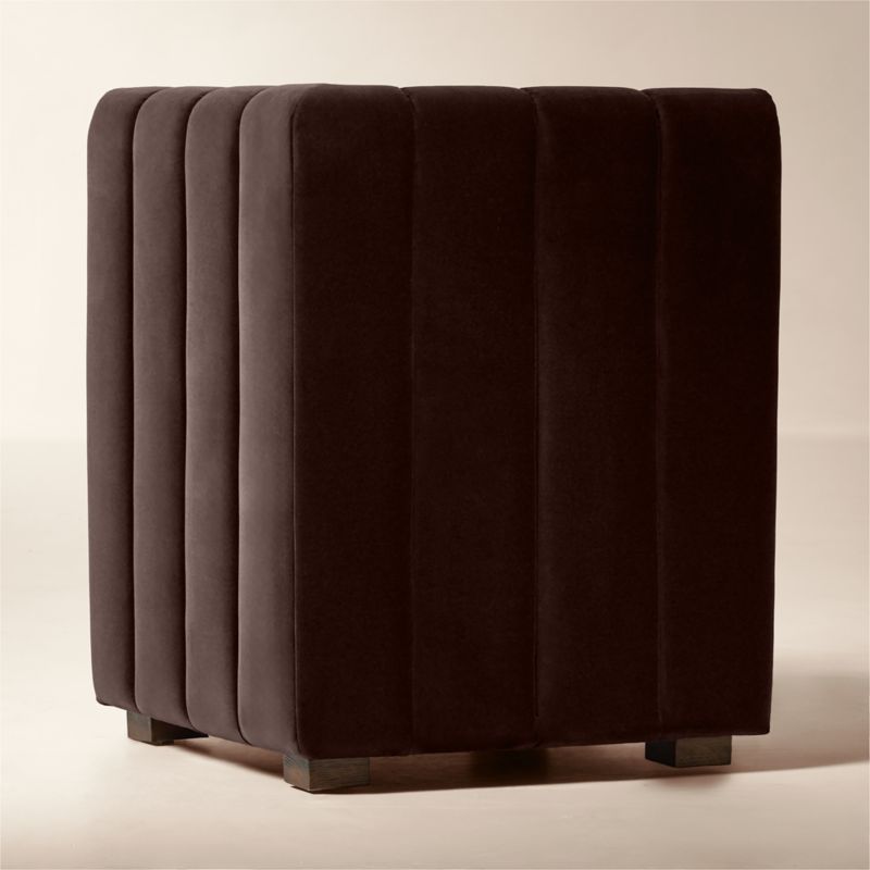 Duncan Dark Brown Velvet Corner Dining Banquette - image 4 of 10