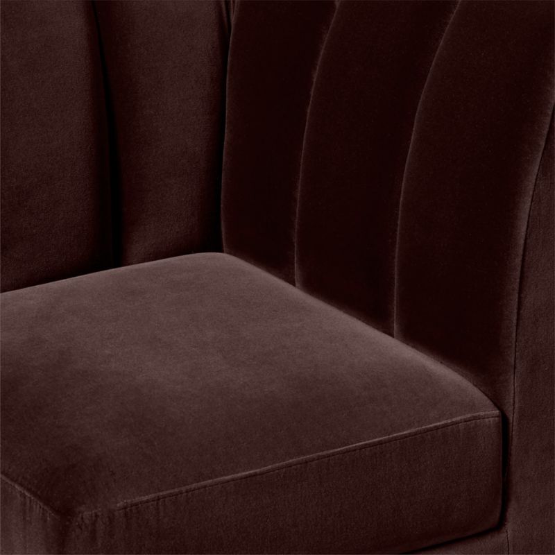 Duncan Dark Brown Velvet Corner Dining Banquette - image 6 of 10