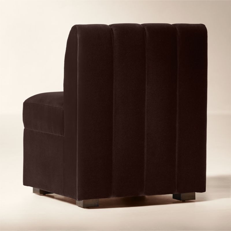 Duncan Dark Brown Velvet Single Dining Banquette - image 4 of 10