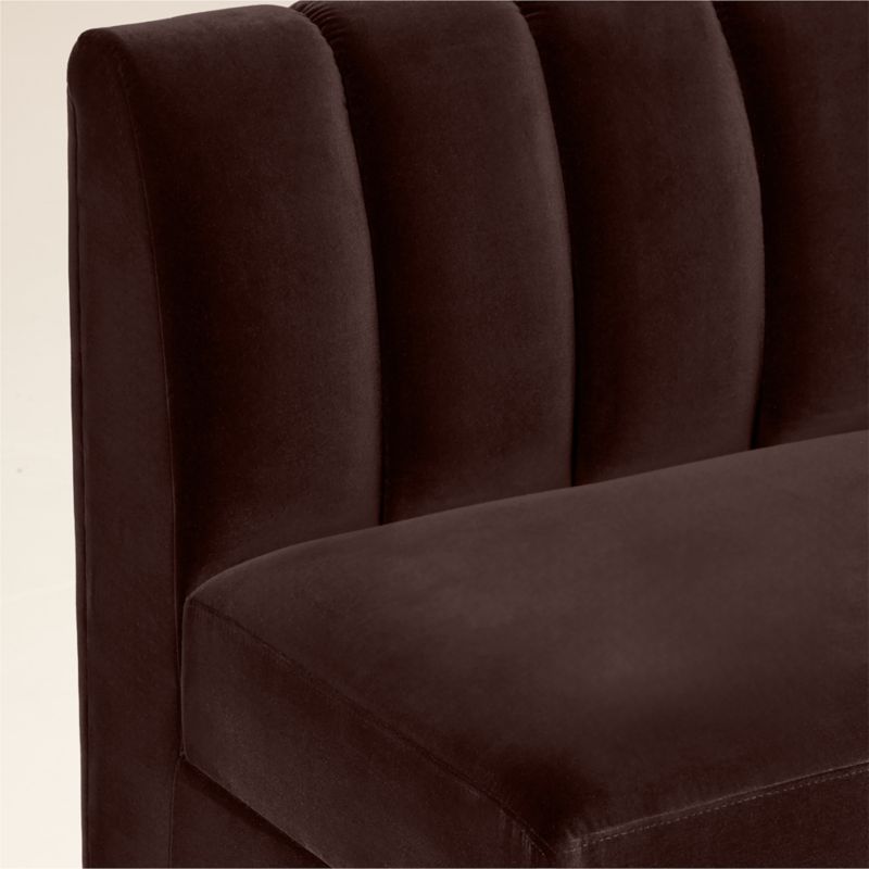 Duncan Dark Brown Velvet Single Dining Banquette - image 6 of 10