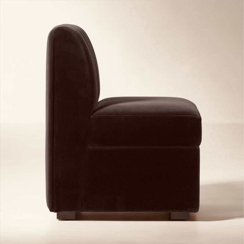 Duncan Dark Brown Velvet Single Dining Banquette - image 3 of 10