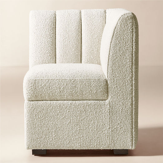 Duncan White Performance Fabric Corner Dining Banquette