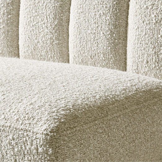 Duncan White Performance Fabric Single L-Shaped Loveseat Dining Banquette