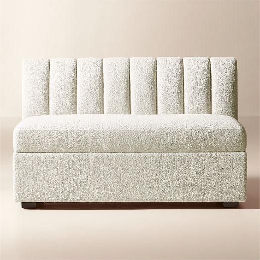 Duncan White Performance Fabric Dining Banquette Bench