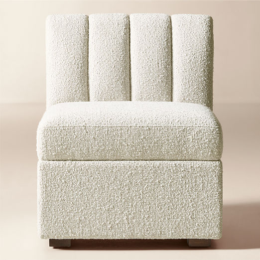 Duncan White Performance Fabric Single Dining Banquette